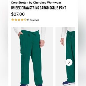 Cherokee Unisex Cargo Scrub Pant NWT